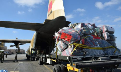 وصلت صباح اليوم الثلاثاء إلى مطار قاعدة شرق القاهرة الجوية، طائرتان تابعتان للقوات المسلحة الملكية، تحملان 20 طنا من المساعدات الإنسانية الع