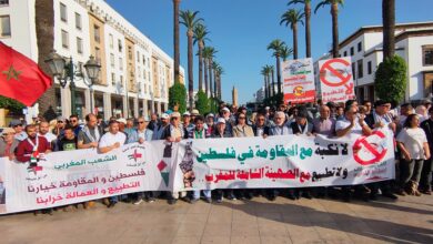 دعت مجموعة العمل الوطنية من أجل فلسطين جماهير الشعب المغربي الأبي إلى المشاركة المكثفة في الوقفة الشعبية يوم الإثنين 8 غشت الجاري في الساعة 7 مساء أمام البرلمان بالرباط ضد العدوان الصهيوني على غزة.