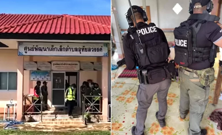 لقي 24 طفلا مصرعهم، اليوم الخميس، ضمن 35 شخصا قتلوا في إطلاق نار في تايلاند، حسبما ذكرت وسائل إعلام رسمية.وأفاد موقع تلفزيون "بي بي إس" الت