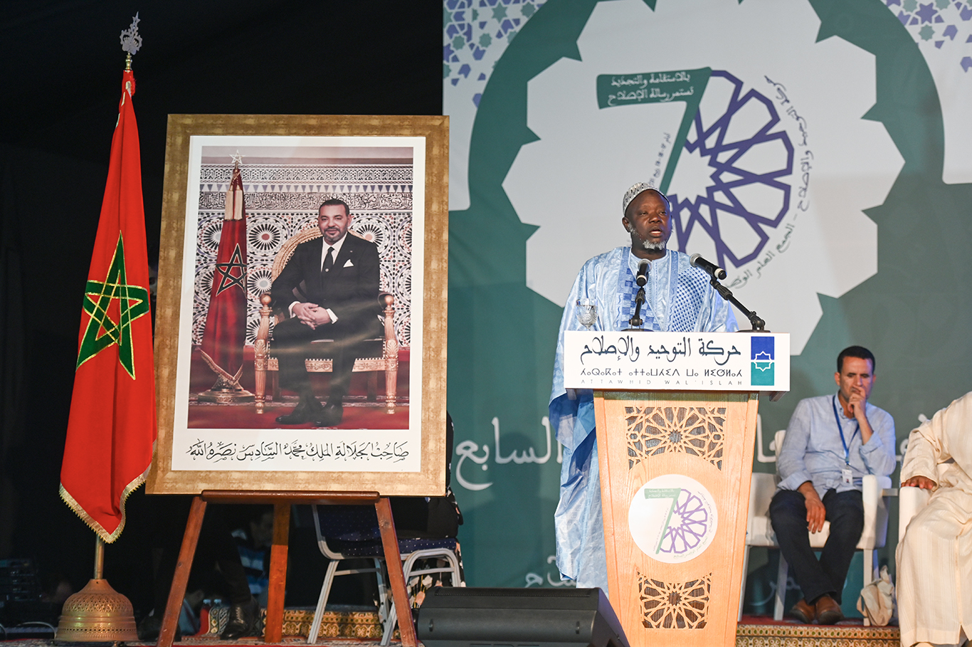 اعتبر الشيخ عبد الله لام رئيس جماعة عباد الرحمن بالسنغال شعار الجمع العام الوطني السابع "بالاستقامة والتجديد تستمر رسالة الإصلاح" يختزل تا