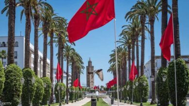 علم وراية المغرب في العاصمة الرباط