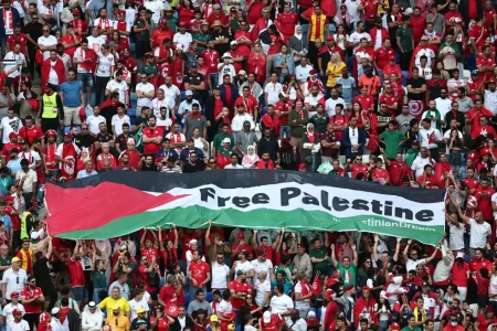 تشهد القضية الفلسطينية محطة من أوج محطاتها التاريخية في كأس العالم قطر 2022