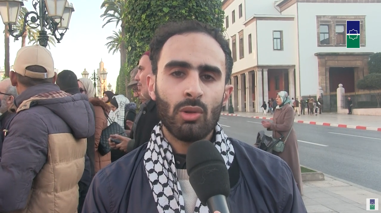 أكد مصعب شرعي مسؤول قسم النضال لمنظمة التجديد الطلابي أن مشاركة المنظمة جاءت استجابة لمجموعة العمل الوطنية من أجل فلسطين للتنديد أولا بالعد