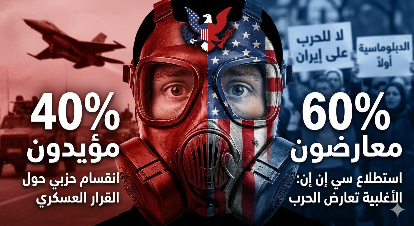 أظهرت نتائج استطلاع حديث للرأي أجرته شبكة "سي إن إن" بالتعاون مع مؤسسة "إس إس آر إس"، أن نحو 60% من الأمريكيين يعارضون قرار شن عمل عسكري ضد إ