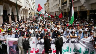 شهدت شوارع العاصمة الرباط، صباح اليوم الأحد، تدفقا بشريا هائلا في مسيرة وطنية حاشدة، جسدت تلاحم الوجدان المغربي مع القضية الفلسطينية. وانطل