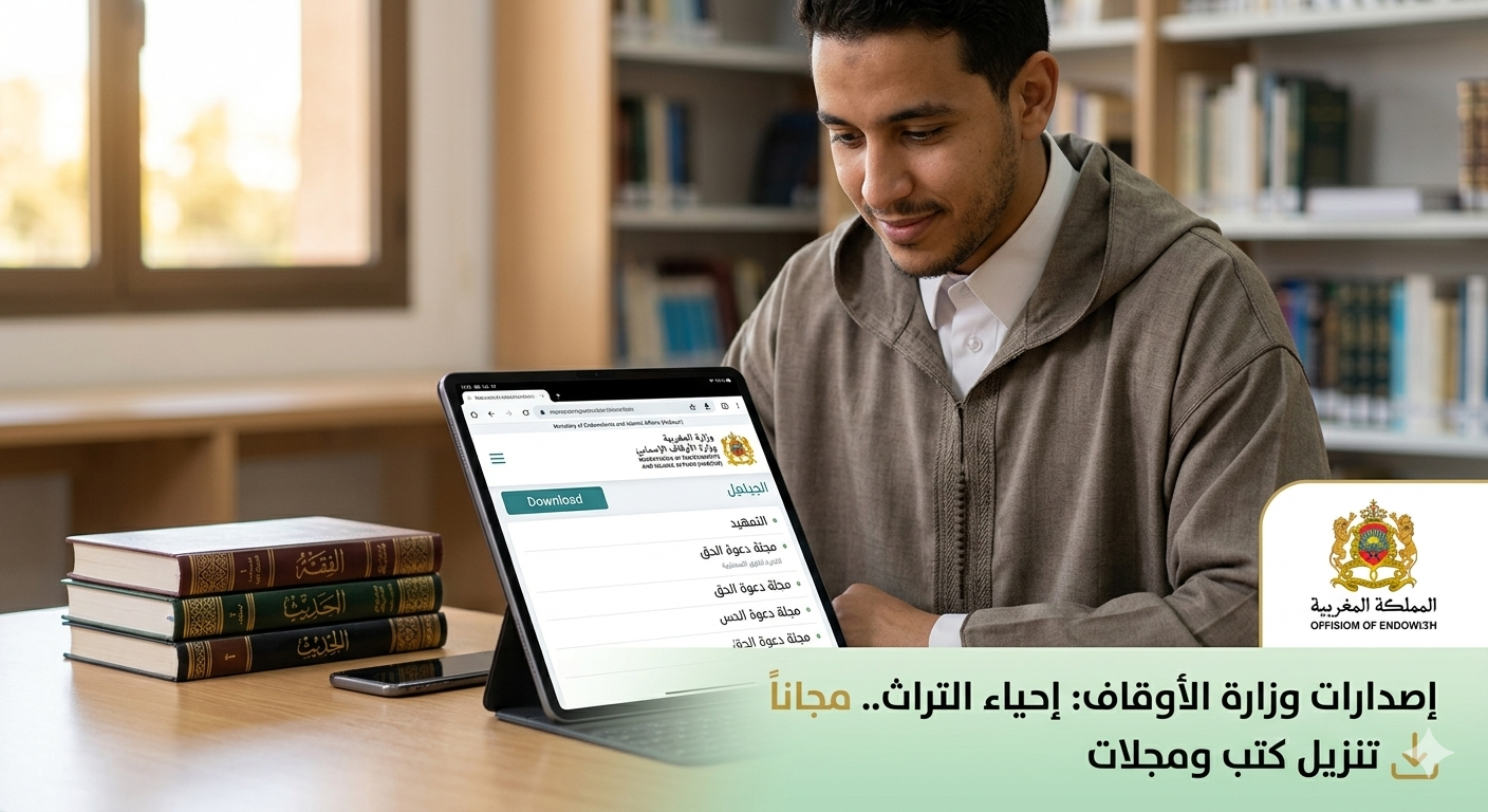 أطلقت وزارة الأوقاف والشؤون الإسلامية بالمملكة المغربية مبادرة رقمية واسعة تتيح من خلالها عشرات الإصدارات العلمية والدراسات التراثية للتنزيل